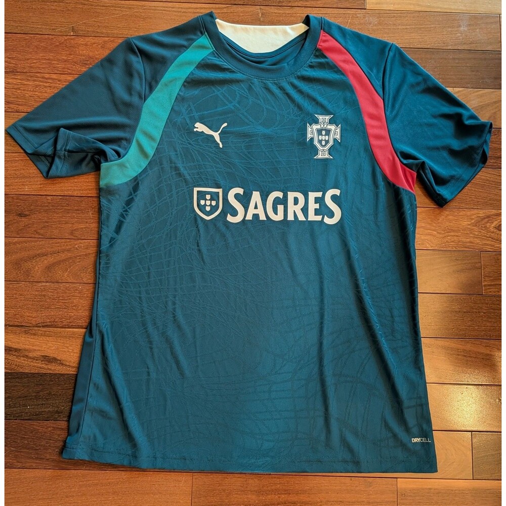 Puma Portugal National Team Training Jersey Mens XL NWT Teal